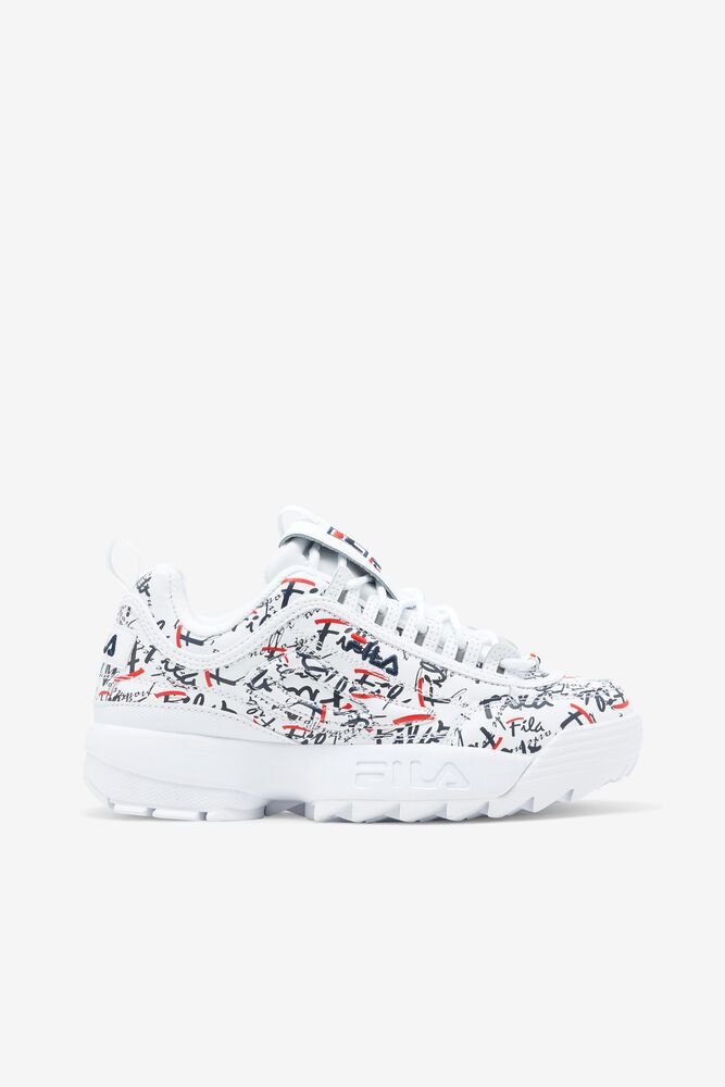 Fila Disruptor 2 Graffiti Trainers White - Womens - 06379WXBL